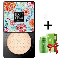 Кушон і спонж Images Moisture Beauty Cream Concealer, 20мл, колір Натуральний + Подарунок Маска для обличчя PAQIMAN