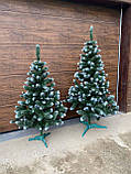 Класична 1.8 штучна новорічна ялина з білими кінчиками, фото 2