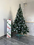 Класична 2.2 штучна новорічна ялина з білими кінчиками, фото 2