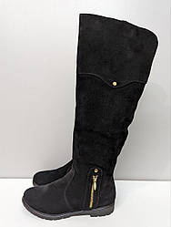 STTOPA зима. Висота 48 см. Розмір 41-27 см. Чоботи великих розмірів шкіряні. 266-3641 Чорні