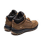 Шкіряні чоловічі теплі зимові черевики з натуральним хутром Reebok Classic Olive високі зимові кросівки з хутром, фото 3