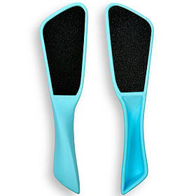 Тертка двостороння з ручкою для ніг, видалення мозолів та огрубілої шкіри (пилка, пемза педикюрна) - 179 Блакитний