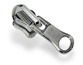 Бігунок №5 для тракторної блискавки без фіксатора ПЕРЕКІДНИЙ D58 колір нікель