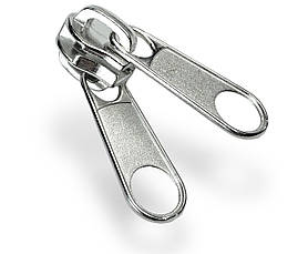 Бігунок для спіральної блискавки No8 Сумка Подвійний колір нікель