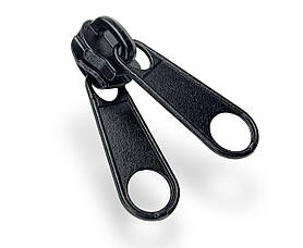 Бігунок для спіральної блискавки No8 Сумка Подвійний колір чорний