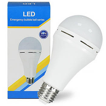 Акумуляторна лампочка 9 Вт, цоколь Е27 Аварійна LED лампа з вбудованим акумулятором