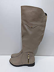 STTOPA демі. Висота 47 см. Розмір 38-25 см. Чоботи з натуральної шкіри шкіряні. 266-3641 Сірі