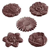 Форма для шоколада "Цветы" прозрачный H 6 мм D 43 мм V 2х5 шт., 7 г серия FLOWERS Chocolate World FD-1416 CW