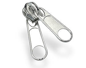 Бігунок для спіральної блискавки No5 Подвійний колір нікель