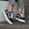 Vans Old Skool Platform чорно білі кеди кросівки жіночі на високій підошві, фото 7