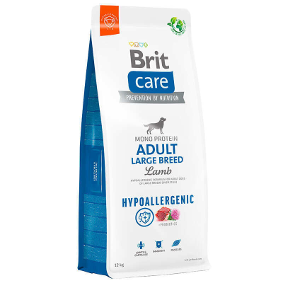 Сухий корм для собак великих порід Brit Care (Бріт Кеа) Dog Hypoallergenic Adult Large Breed з ягням 12 кг