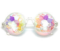 Оригинальные очки калейдоскоп, Круглые солнцезащитные очки, Круглые очки с прозрачной оправой