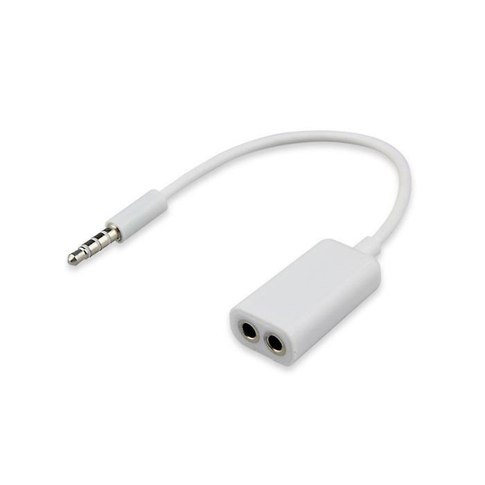 AUX сплітер (розгалужувач) LA07 3.5 to Dual 3.5 0.15 White