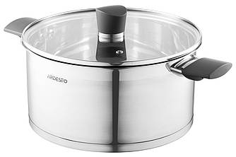 Каструля зі скляною кришкою Ardesto Gemini Trento, 5.2л, нержавіюча сталь, бакеліт