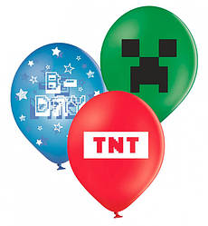 Повітряні кульки "Minecraft микс" (5 шт.), Польща, Ø 30 см