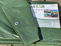 Тент тарпаулиновый AgroStar водостойкий зеленый 100 г/м² 3х4 м