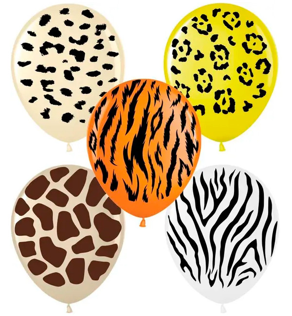 Повітряні кулі "Сафарі" (8 шт.), Польща, Ø 30 см