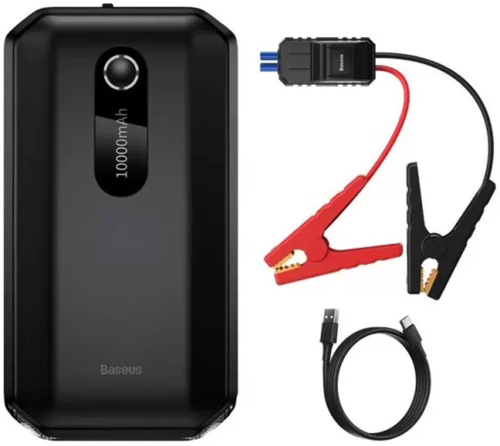 Пускозарядний пристрій Бустер Baseus Car Jump Starter 10000 mAh CGNL020101 3in1 з функцією Павербанка