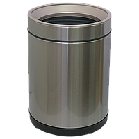 Ведро для мусора JAH 10 л круглое серебряный металлик без крышки с внутренним ведром