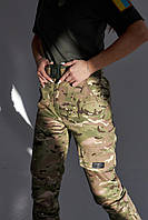 Тактические камуфляжные женские брюки Саржа, Теплые армейские боевые штаны ВСУ мультикам
