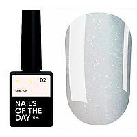 Nails Of The Day Opal Top №02 - топ с опаловыми блестками, без липкого слоя, 10 мл