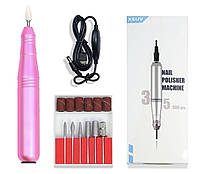 Портативный фрезер-ручка XSUV-701 (20 Вт) для аппаратного маникюра на USB (работает от повер банка) - 35 000 об./мин. Розовый