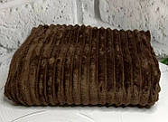 Плед-покривало з бамбукового волокна "Lisa" Шарпей шоколад (220x240cм), фото 2