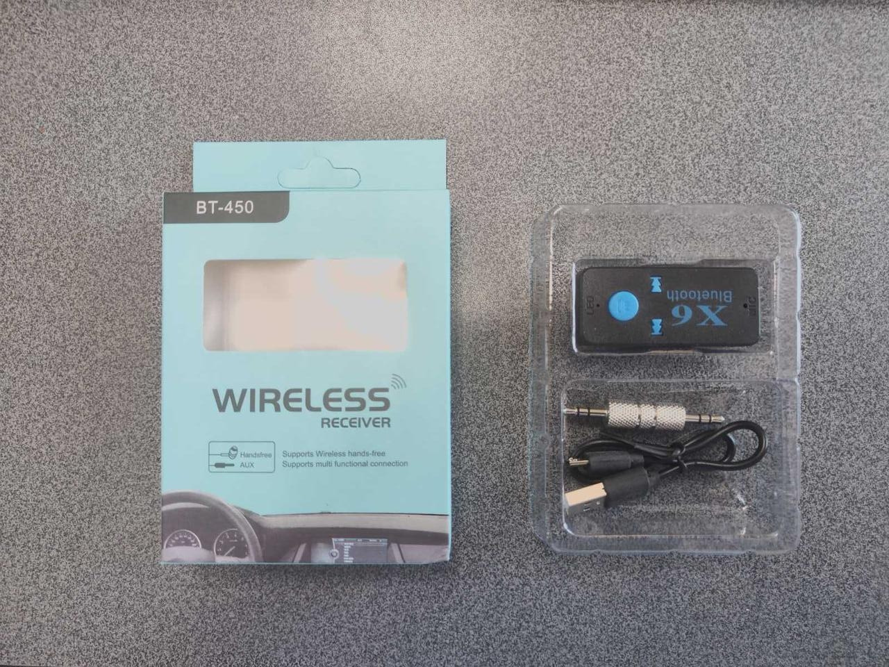 Бездротовий ресивер Bluetooth AUX адаптер із роз'ємом jack 3.5 мм із функцією hands free up6656,