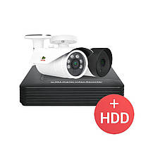 2.0MP Набір для вулиці PRO AHD-36 2xCAM + 1xDVR + HDD