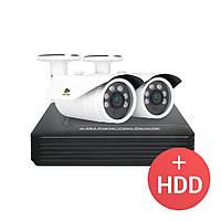 2.0MP Набор для улицы PRO AHD-42 2xCAM + 1xDVR + HDD