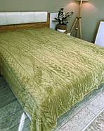 Плед-покривало з бамбукового волокна "Lisa" Косичка зелена (220x240cм), фото 2