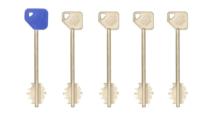 Набір ключів Potent 5 ключів (120 мм) до замків серії 7000/8000 (Італія)