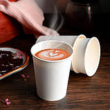 Одноразові паперові стакани з малюнком 250 мл Coffee Natural (FC) 50 шт/уп., фото 4