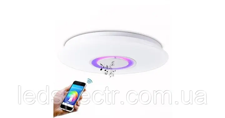 Світильник світлодіодний Biom SMART SML-R26-50-M-RGB 3000-6000K+ RGB 50Вт с д/к муз. BT APP