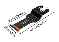 Мультиінструментальне, осцилююче пила 55*28 -  лезо  EZARC Arc Edge для дерева та пластику.