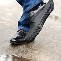 Силиконовые чехлы бахилы для обуви от дождя и грязи размер M (37-41) Waterproof Silicone Shoe Черный OP73