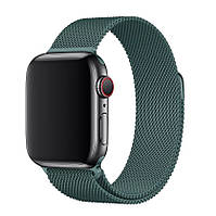 Ремінець металевий Milanese Loop Apple Watch 40MM 42MM | 45мм 49MM DARC GREEN