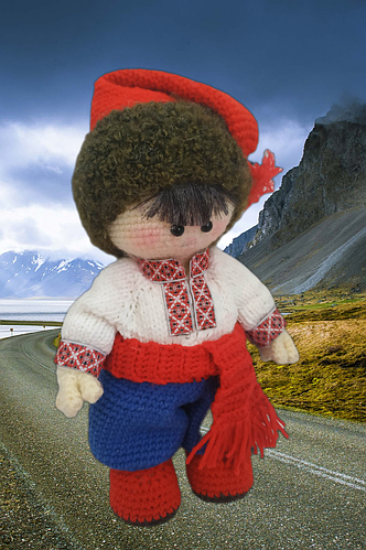 Купить Казачок. Украинец. Вязаная интерьерная кукла в украинском ...