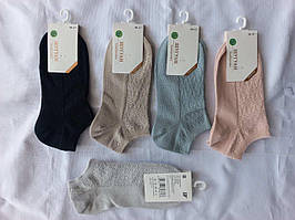 Жіночі шкарпетки ультракороткі літо-весна бавовна р-ри 36-41 (1уп-10 пар) колір мікс
