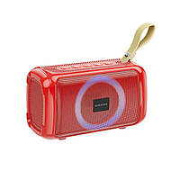 Портативна блютуз колонка. Бездротова колонка з FM-радіо. BOROFONE BR17 Cool sports wireless speaker Red