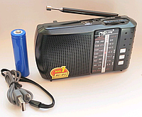 Радиоприемник Golon ICF-8 портативный от сети и аккумулятора Радио USB . Цвет чёрный