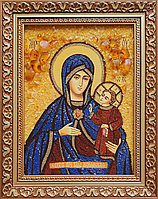 Икона "Богородица Армянская" янтарная 15х20