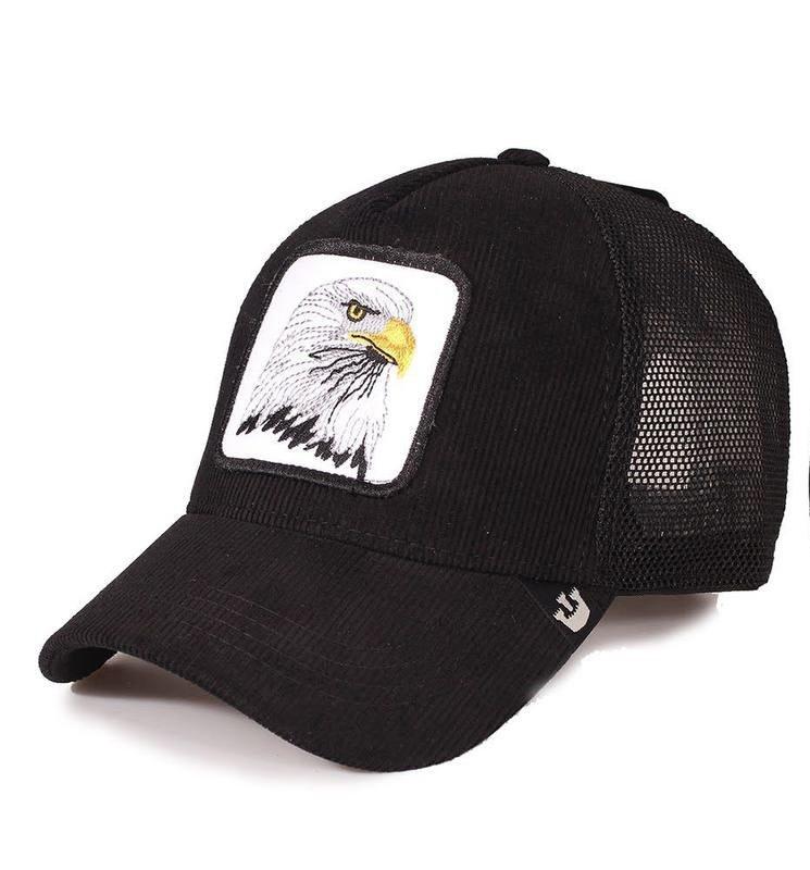 Чоловіча стильна брендова кепка/ бейсболка Goorin Bros (чорна з коричневим) з вишитим малюнком