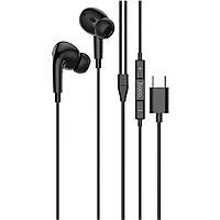 Проводные наушники HOCO M101 Pro Crystal sound Type-C wire-controlled digital earphones with microphone Black