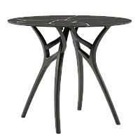 Стол Tilia Ivy-L d69 см столешница черный мрамор ножки черные