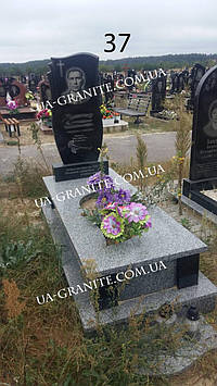 Пам’ятники на могилу із сірого граніту Гранітні строки 1000*2000