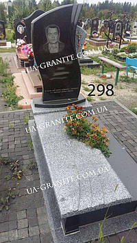Пам’ятник на могилу із сірого граніту Величний дотик 1000*2000