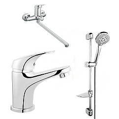 Набір змішувачів для ванної FERRO 3в1 хром латунь 175126 ONE (BFO5А+BFO2+N340