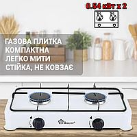 Настільний газовий таганок плита Domotec MS 6662 на 2 конфорки