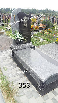 Пам’ятник сучасний на цвинтар із граніту Вічна Присутність 1000*2000